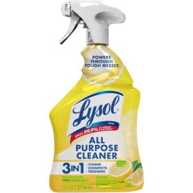 All Purpose Cleaner Spray, Multi-Purpose Disinfecting Spray, Kitchen & Bathroom Cleaner, Lemon Breeze Scent, 32 Fl Oz (Option: Yellow)