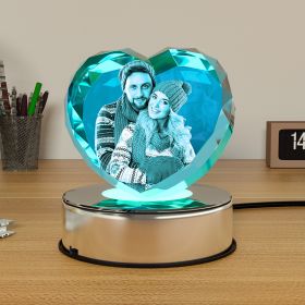 LED Light Base For 3D Crystal Photo Wood Lighted Display Plate Flat USB Operated (Option: 7 Colors Rotating Light Base)