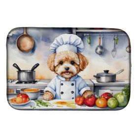 Maltipoo The Chef Dish Drying Mat Absorbent Dish Drying Mat Pad for Kitchen Counter Dish Drainer Mat for Countertop, 14 x 21", Multicolor (Option: Default)