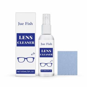 JUE FISH Lens Cleaner Spray with Cloth, 60 ml (Option: 60 ml with 1 Cloth)