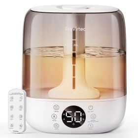 6L Self-Cleaning Humidifier For Large Room  Warm & Coo  Mist  No-Leak Design Easy Clean  Top Fill 60H Runtime  Quiet Ultrasonic, Auto Mode Remote (Option: White)