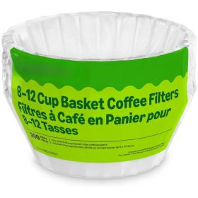 200 Count Basket Coffee Filters For 8-12 Cup Coffee Makers White Disposable Paper Filters Standard Size Brewing Supplies (Option: Green)