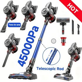 8-in-1 Light Green Cordless Vacuum Cleaner. Powerful Suction, Long Battery Life, Adjustable Suction. Suitable For Cleaning Hair, Hard Floors, Car (Option: Blue)