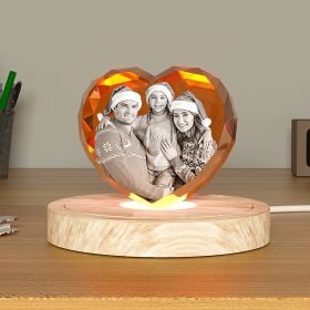 LED Light Base For 3D Crystal Photo Wood Lighted Display Plate Flat USB Operated (Option: 7 Colors Rotating Base Upgrade)