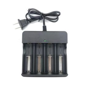 Li-ion Lithium Smart Charger 3.7V 2 4 6 Slot For 16340/14500/26650 RCR123 USA A+ (Option: 4 Slot)