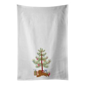 NEW Ruby Cavalier King Charles Spaniel Christmas Tree Kitchen Towel Set of 2 White Dish Towels Decorative Bathroom Hand towel for Hand, Face, Hai (Option: Default)
