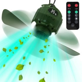 3-in-1 Camping Fan With LED Lantern, Hanging Tent Fan 3 Wind Speeds, Remote Control Timer, USB Power Bank, Low Noise Rechargeable Fan With Batter (Option: 10400mAh)